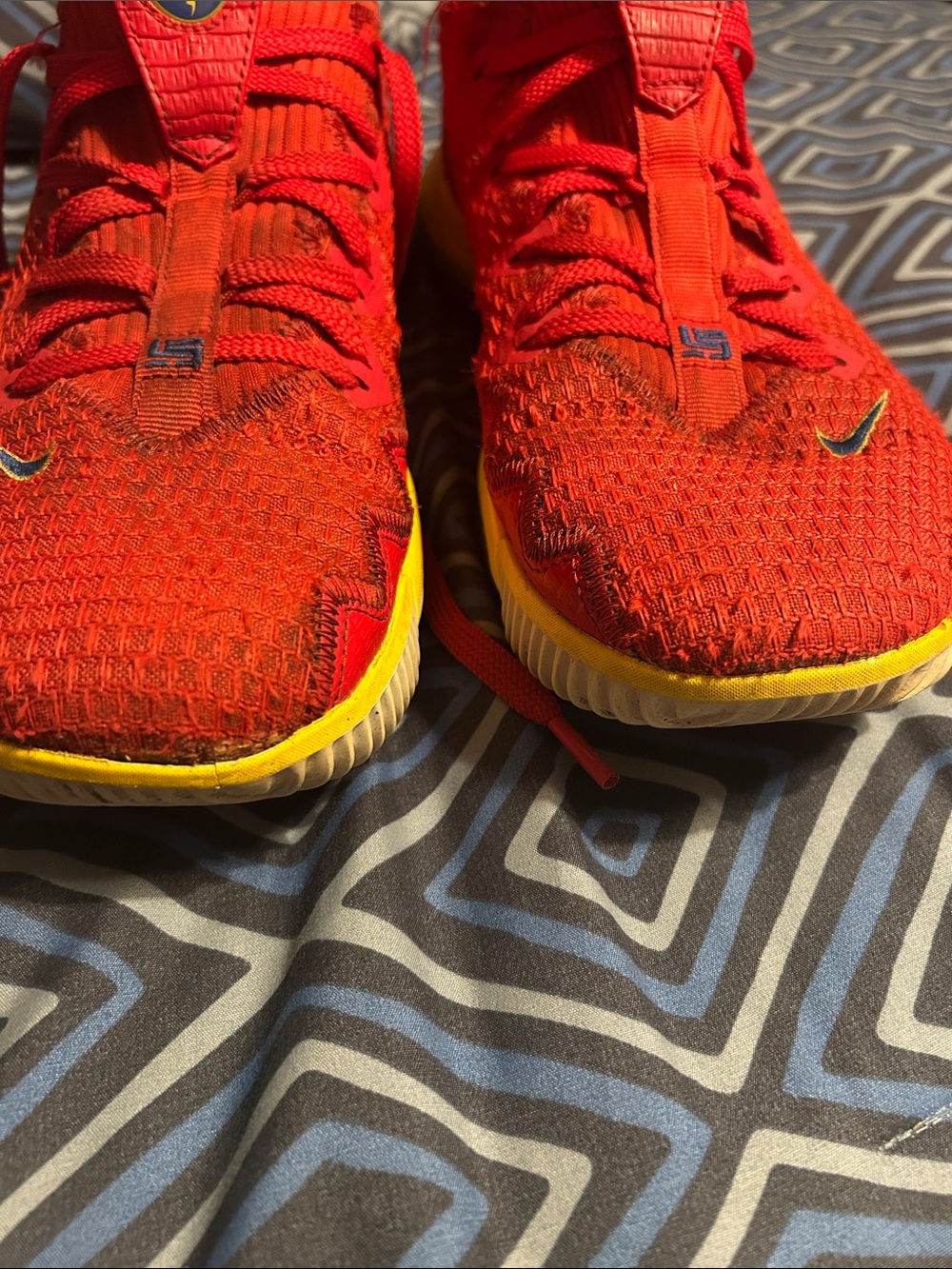 Nike Red and Yellow LeBron Signature Shoes - Picture 14 of 15